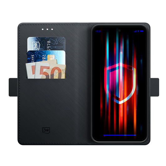 Futrola za Samsung Galaxy S25 S931, 3MK, Wallet, Crna