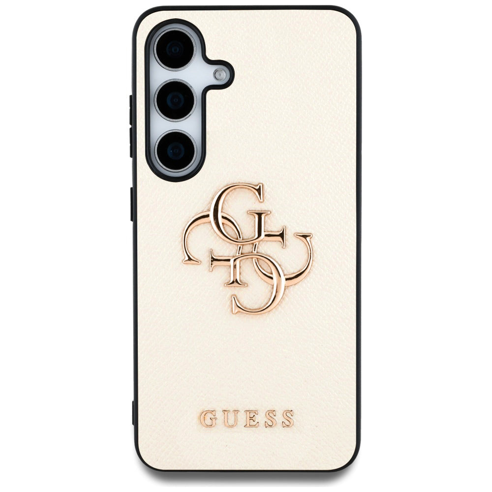 Futrola za Samsung Galaxy S25 S931, Guess, 4G Grained Big and Classic Logo, Bež