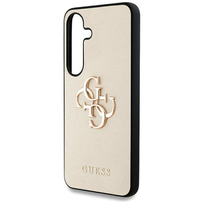 Futrola za Samsung Galaxy S25 S931, Guess, 4G Grained Big and Classic Logo, Bež