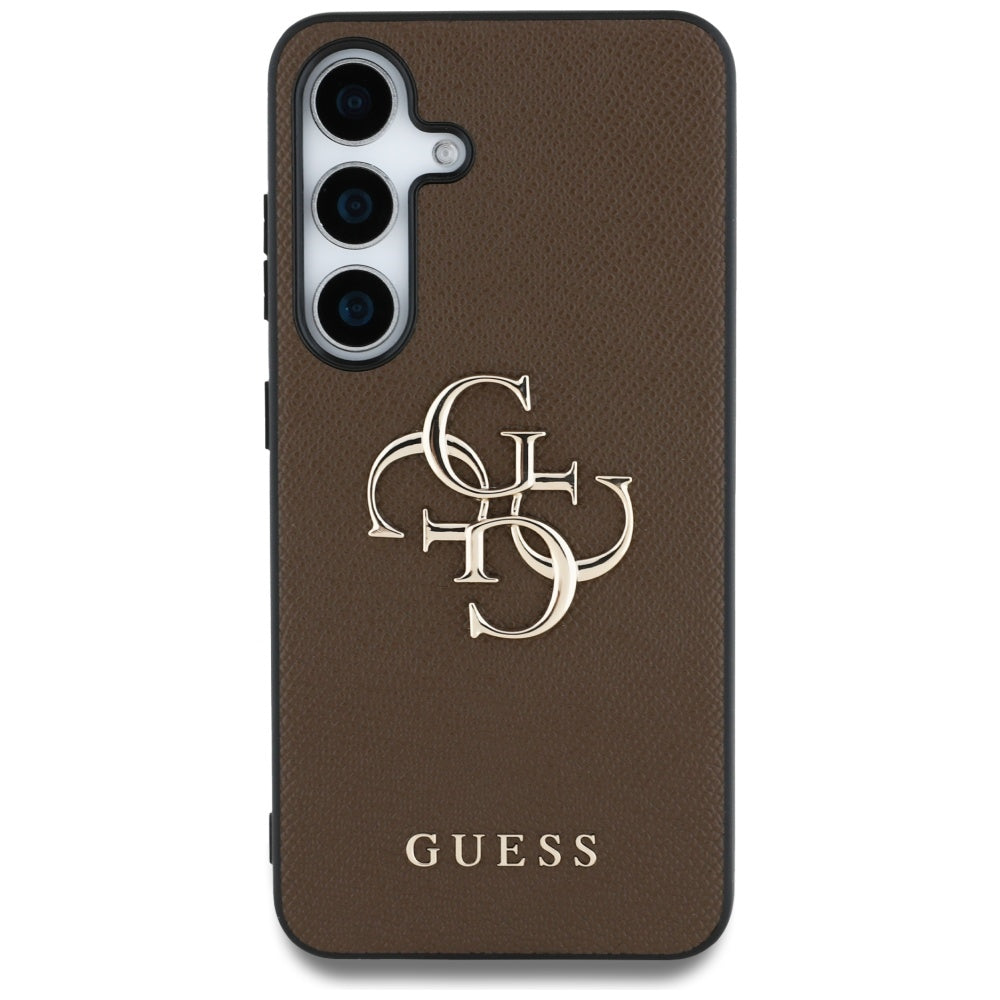 Futrola za Samsung Galaxy S25 S931, Guess, 4G Grained Big and Classic Logo, Braon
