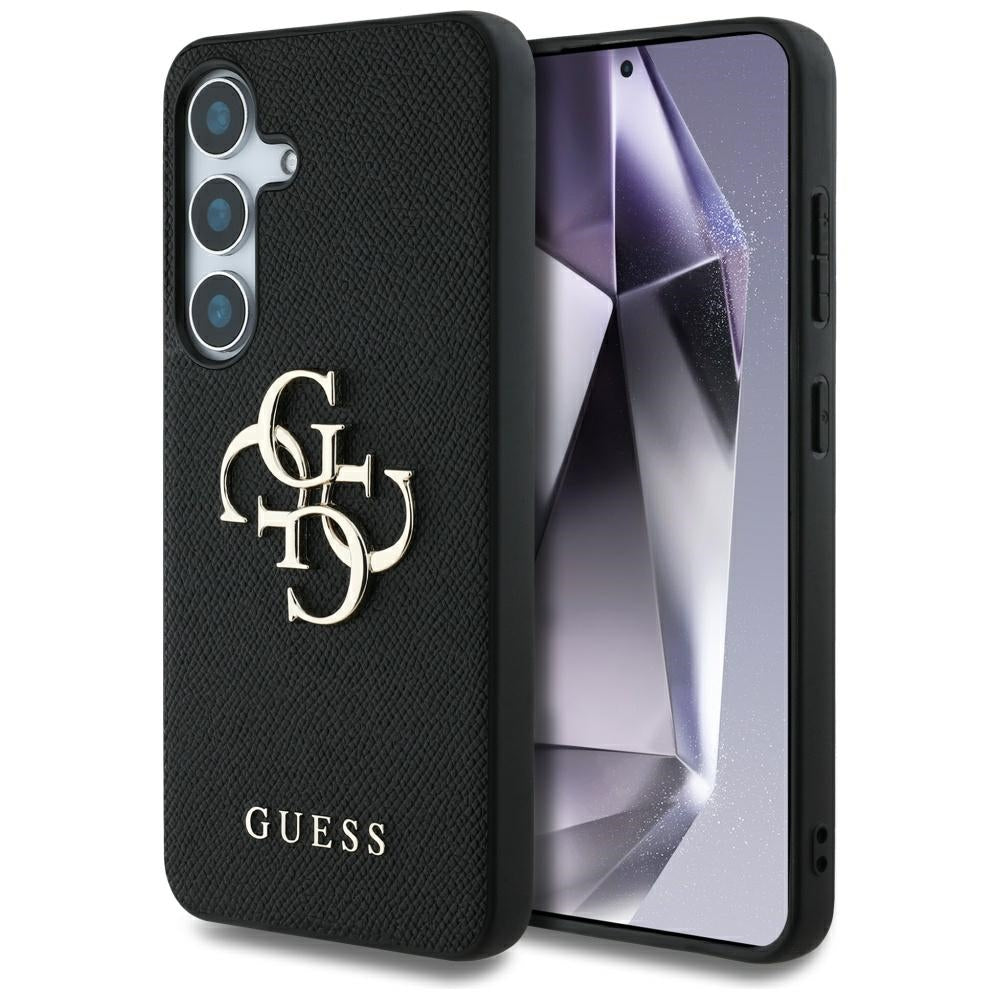 Futrola za Samsung Galaxy S25 S931, Guess, 4G Grained Big and Classic Logo, Crna