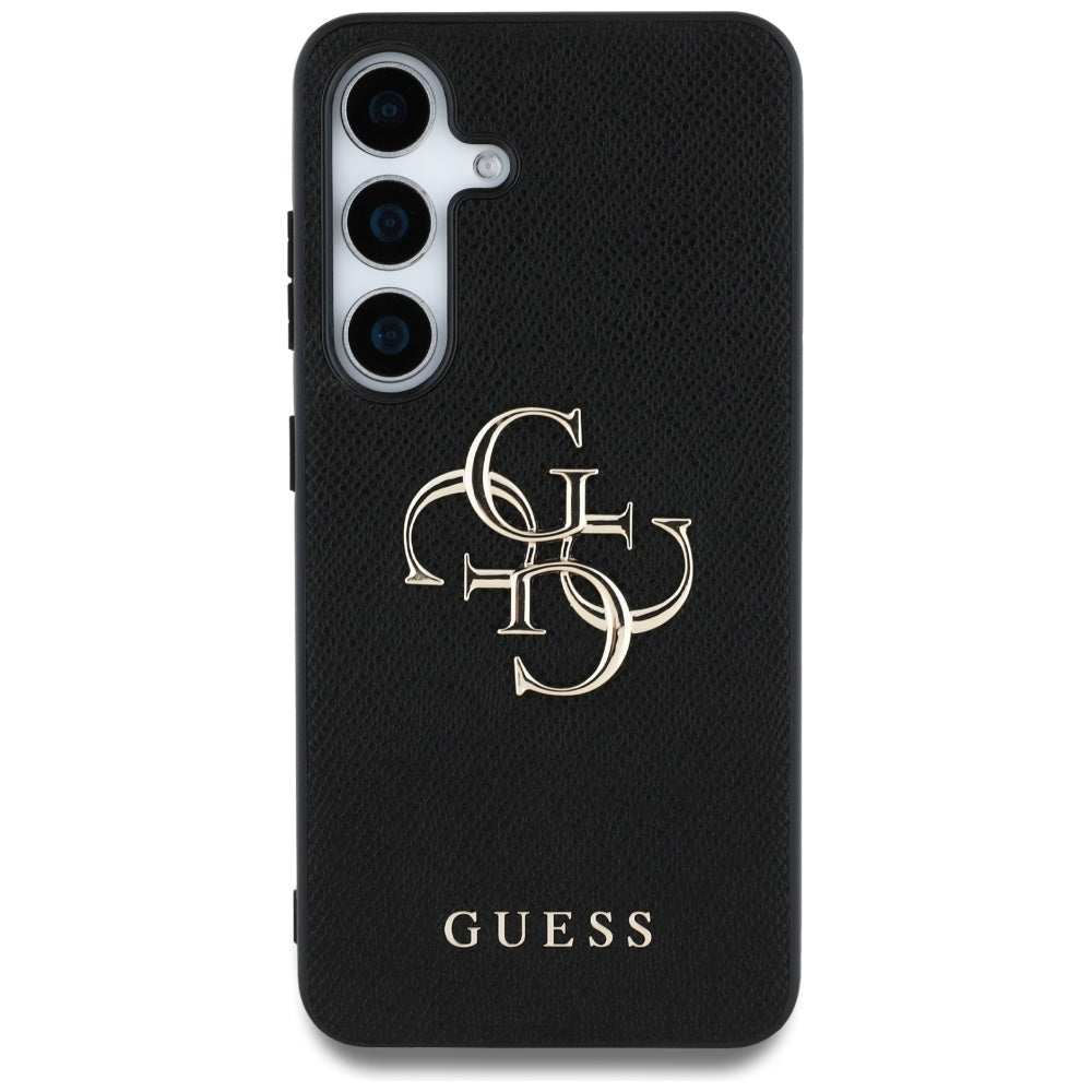 Futrola za Samsung Galaxy S25 S931, Guess, 4G Grained Big and Classic Logo, Crna