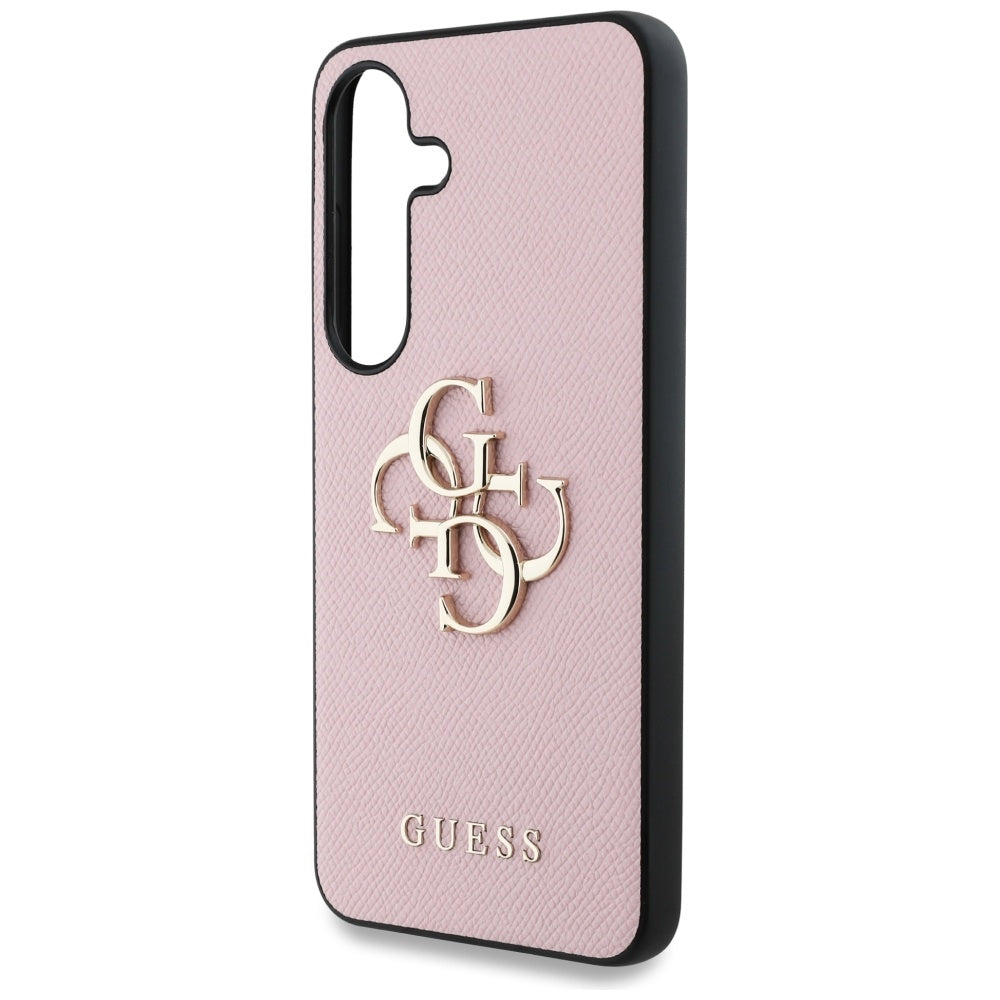 Futrola za Samsung Galaxy S25 S931, Guess, 4G Grained Big and Classic Logo, Roze