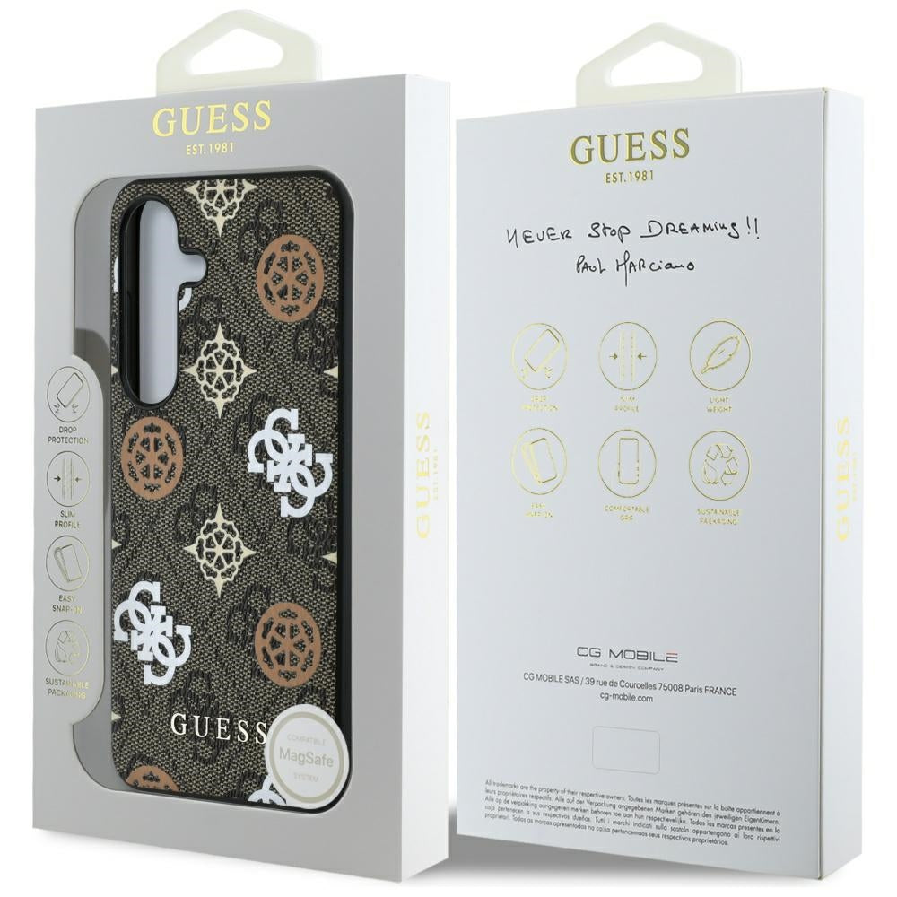 Futrola za Samsung Galaxy S25 S931, Guess, 4G Peony, Braon
