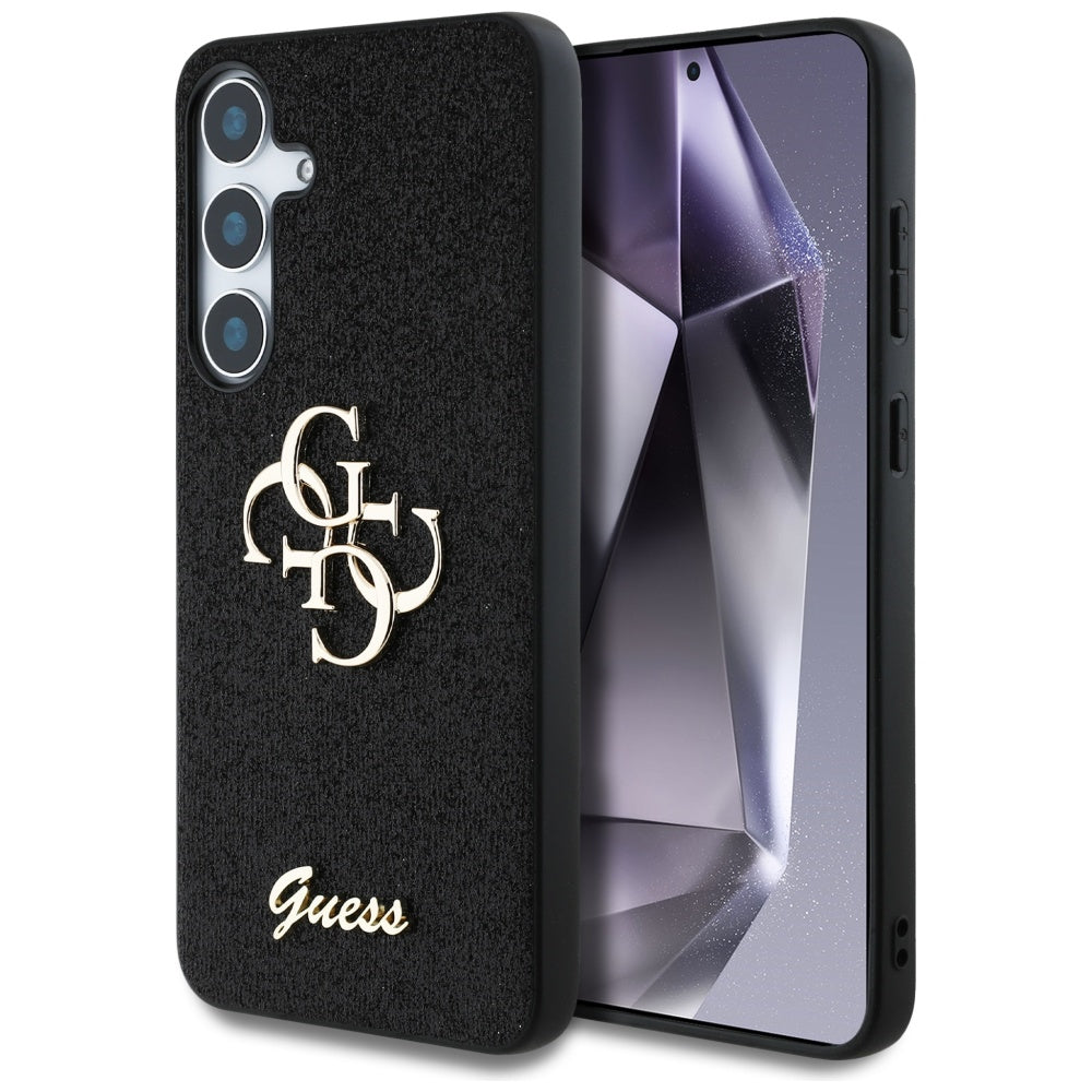 Futrola za Samsung Galaxy S25 S931, Guess, Glitter Big 4G Script, Crna