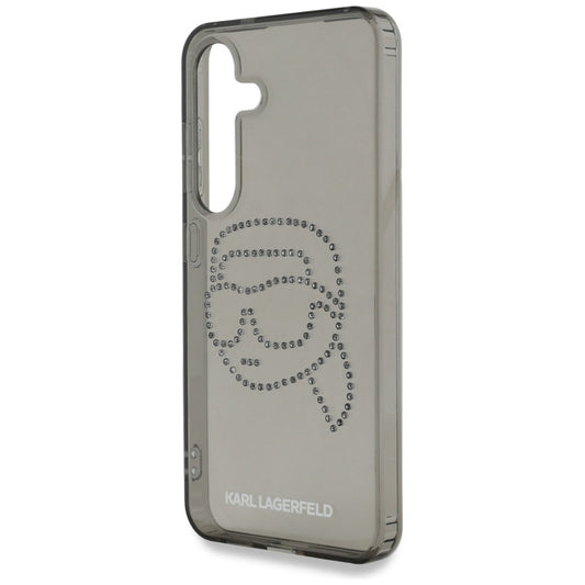 Futrola za Samsung Galaxy S25 S931, Karl Lagerfeld, IML Rhinestones Karl's Head, Crna