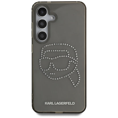 Futrola za Samsung Galaxy S25 S931, Karl Lagerfeld, IML Rhinestones Karl's Head, Crna