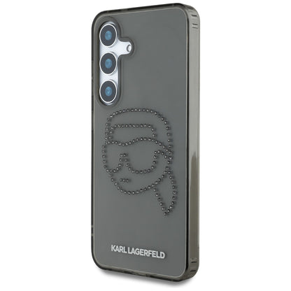 Futrola za Samsung Galaxy S25 S931, Karl Lagerfeld, IML Rhinestones Karl's Head, Crna