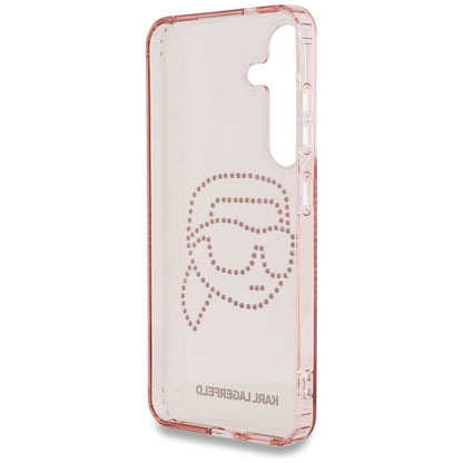 Futrola za Samsung Galaxy S25 S931, Karl Lagerfeld, IML Rhinestones Karl's Head, Roze