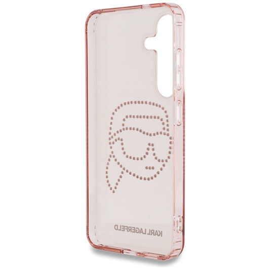 Futrola za Samsung Galaxy S25 S931, Karl Lagerfeld, IML Rhinestones Karl's Head, Roze