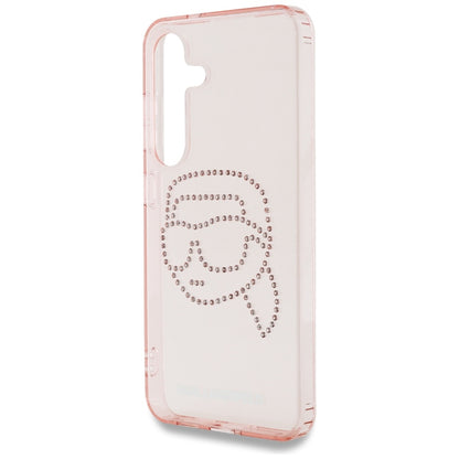Futrola za Samsung Galaxy S25 S931, Karl Lagerfeld, IML Rhinestones Karl's Head, Roze