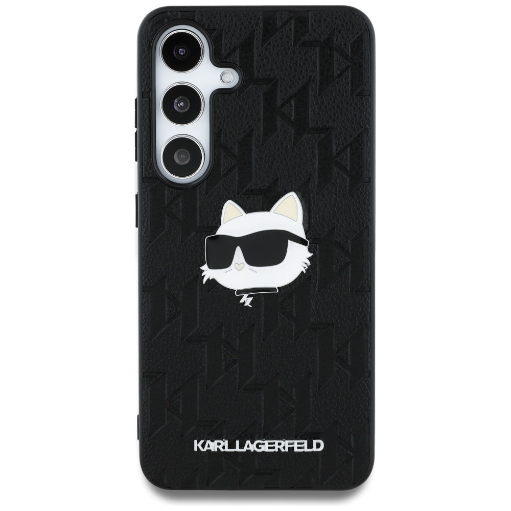 Futrola za Samsung Galaxy S25 S931, Karl Lagerfeld, Monogram Choupette's Head, Crna