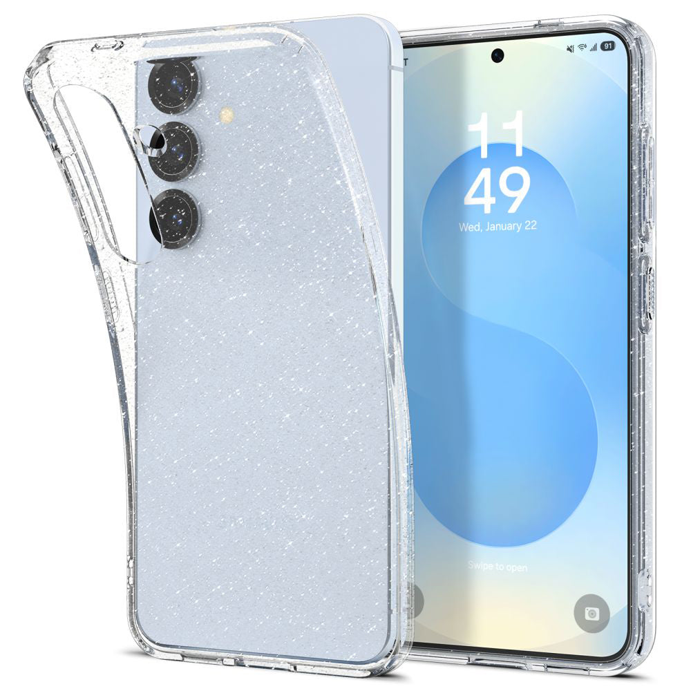Husa za Samsung Galaxy S25 S931, Spigen, Liquid Crystal Glitter, Transparentna ACS08997