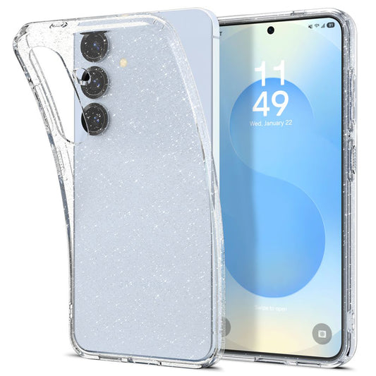 Husa za Samsung Galaxy S25 S931, Spigen, Liquid Crystal Glitter, Transparentna ACS08997