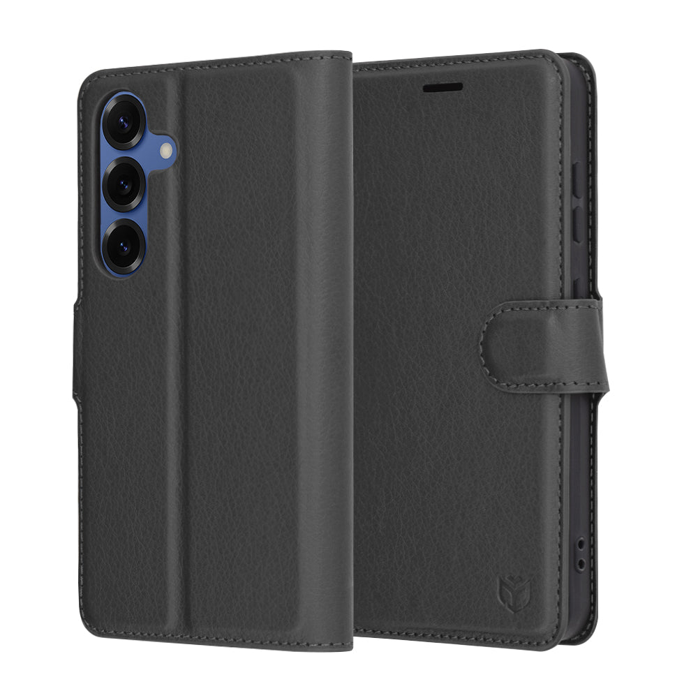 Futrola za Samsung Galaxy S25 S931, Techsuit, Leather Folio, Crna