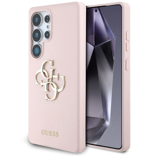 Futrola za Samsung Galaxy S25 Ultra S938, Guess, 4G Grained Big and Classic Logo, Roze