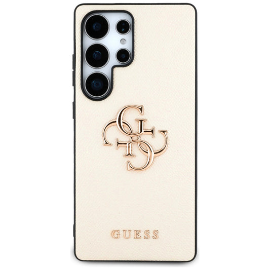 Futrola za Samsung Galaxy S25 Ultra S938, Guess, 4G Grained Big and Classic Logo, Bež
