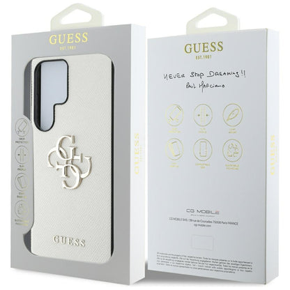 Futrola za Samsung Galaxy S25 Ultra S938, Guess, 4G Grained Big and Classic Logo, Bež