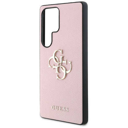 Futrola za Samsung Galaxy S25 Ultra S938, Guess, 4G Grained Big and Classic Logo, Roze