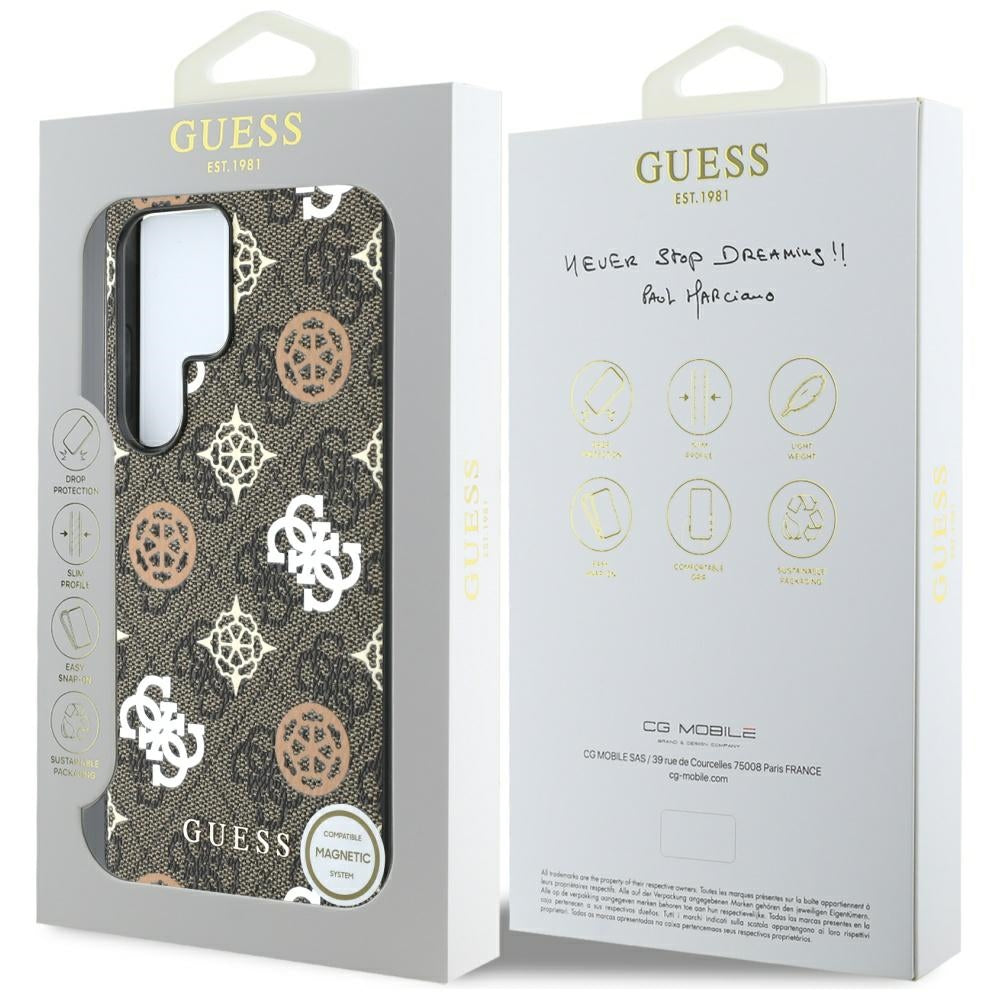 Futrola za Samsung Galaxy S25 Ultra S938, Guess, 4G Peony, Braon