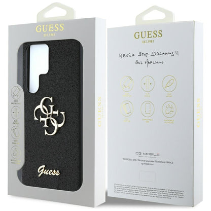 Futrola za Samsung Galaxy S25 Ultra S938, Guess, Glitter Big 4G Script, Crna