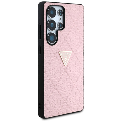 Futrola za Samsung Galaxy S25 Ultra S938, Guess, Grained Hot Stamp 4G Triangle, Roze