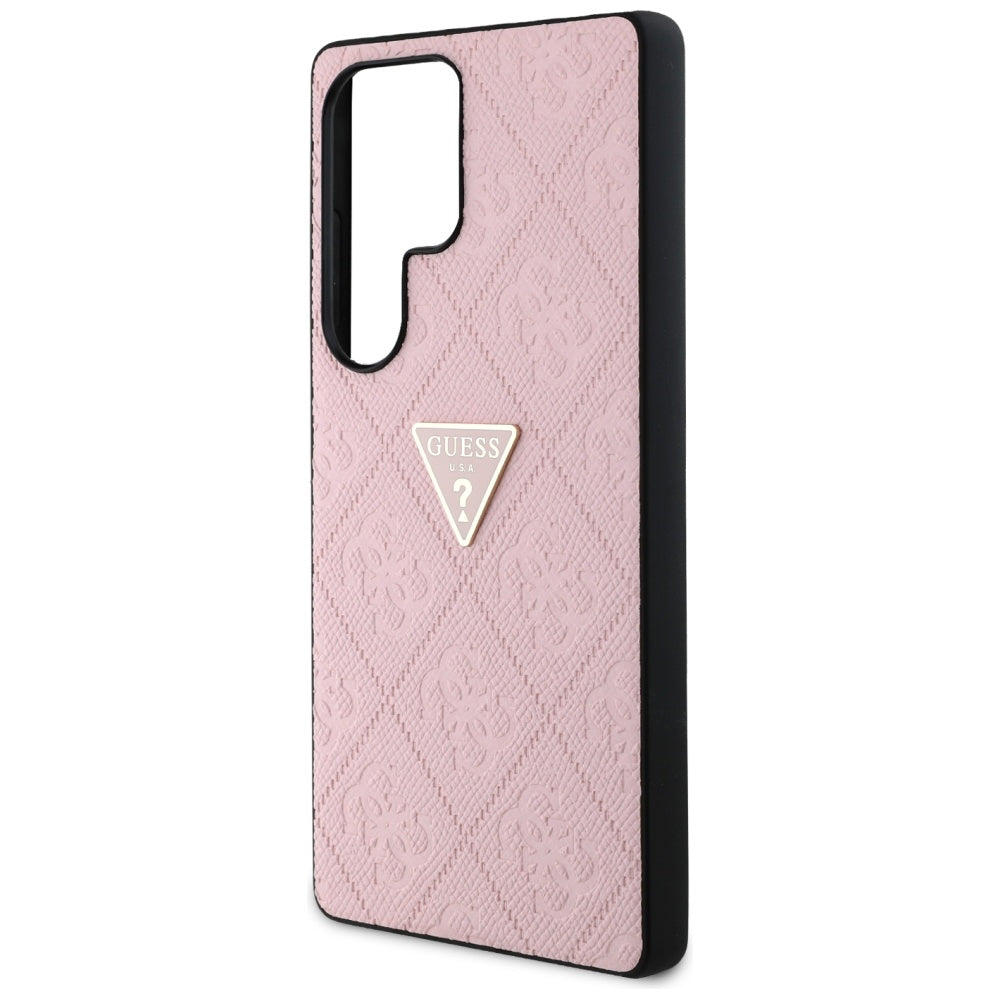 Futrola za Samsung Galaxy S25 Ultra S938, Guess, Grained Hot Stamp 4G Triangle, Roze