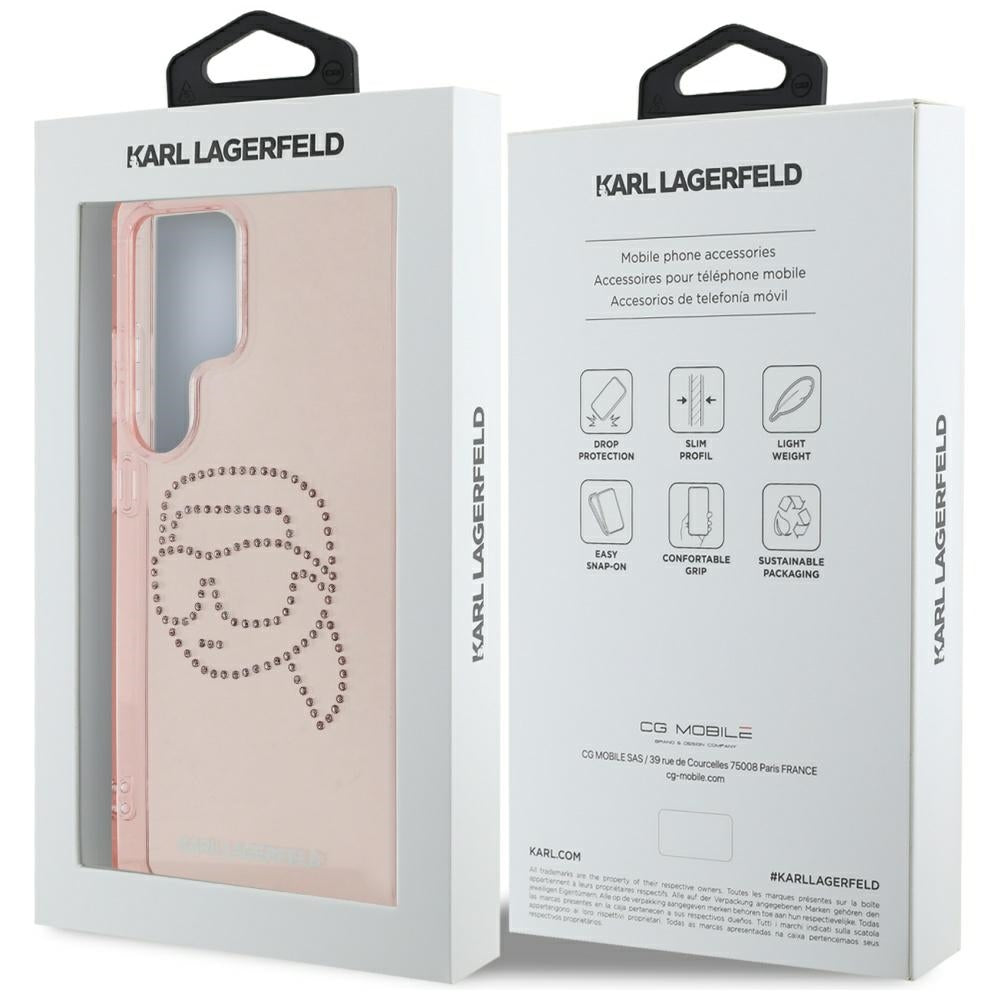 Futrola za Samsung Galaxy S25 Ultra S938, Karl Lagerfeld, IML Luxury Karl's Head, Roze