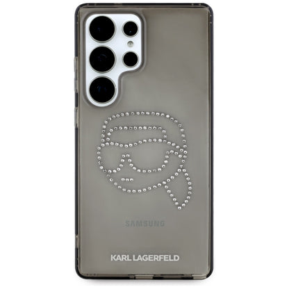 Futrola za Samsung Galaxy S25 Ultra S938, Karl Lagerfeld, IML Rhinestones Karl's Head, Crna