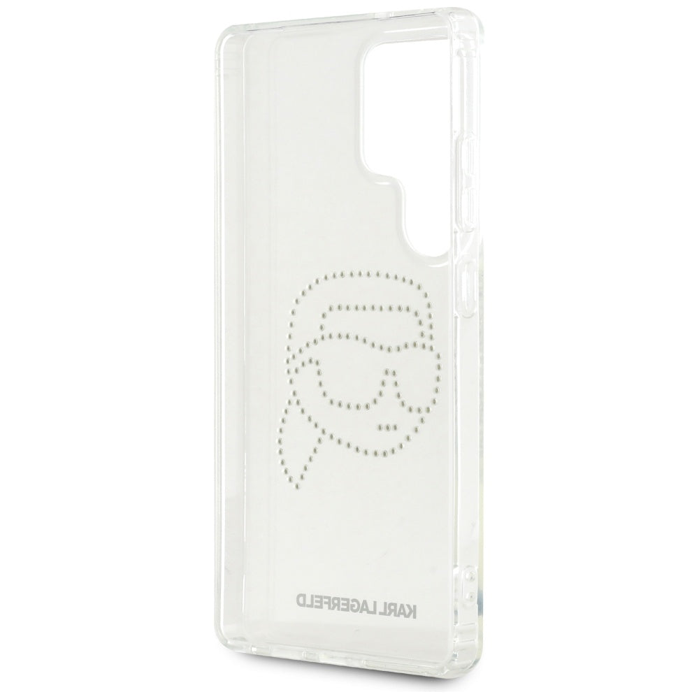 Futrola za Samsung Galaxy S25 Ultra S938, Karl Lagerfeld, IML Rhinestones Karl's Head, Transparentna