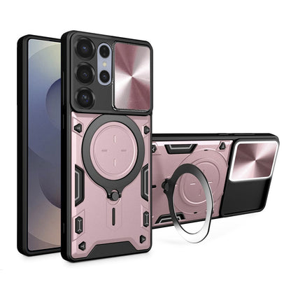 Futrola za Samsung Galaxy S25 Ultra S938, Techsuit, CamGuard Pro, Roze Zlatna