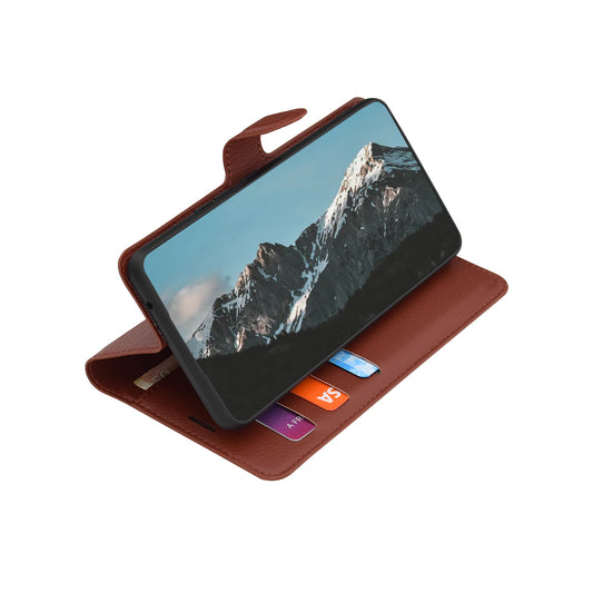 Futrola za Samsung Galaxy S26 FE / S25 FE, Techsuit, Leather Folio, Braon