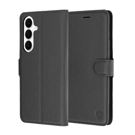 Futrola za Samsung Galaxy S26 FE / S25 FE, Techsuit, Leather Folio, Crna