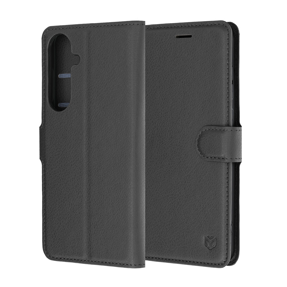 Futrola za Samsung Galaxy S26 FE / S25 FE, Techsuit, Leather Folio, Crna