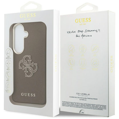 Futrola za Samsung Galaxy S26 Plus S947, Guess, 4G Grained Big and Classic Logo, Braon