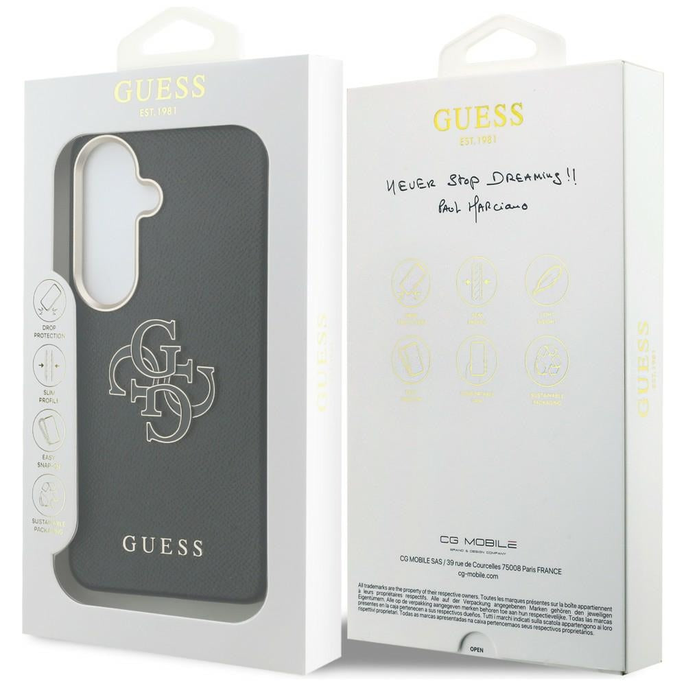 Futrola za Samsung Galaxy S26 Plus S947, Guess, 4G Grained Big and Classic Logo, Crna