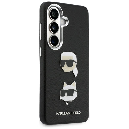 Futrola za Samsung Galaxy S26 Plus S947, Karl Lagerfeld, Saffiano Karl & Choupette's Head Pin, Crna
