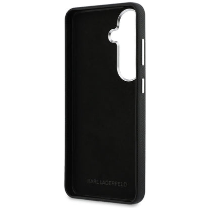 Futrola za Samsung Galaxy S26 Plus S947, Karl Lagerfeld, Saffiano Karl & Choupette's Head Pin, Crna