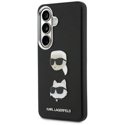 Futrola za Samsung Galaxy S26 Plus S947, Karl Lagerfeld, Saffiano Karl & Choupette's Head Pin, Crna