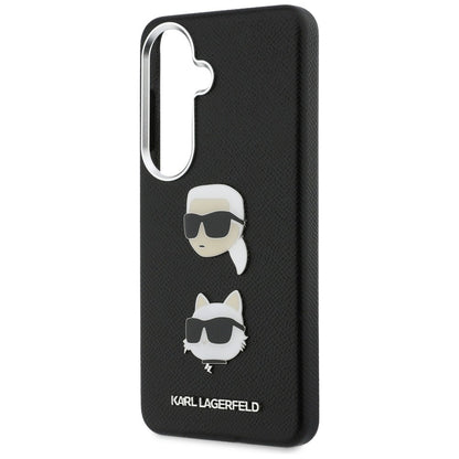 Futrola za Samsung Galaxy S26 Plus S947, Karl Lagerfeld, Saffiano Karl & Choupette's Head Pin, Crna