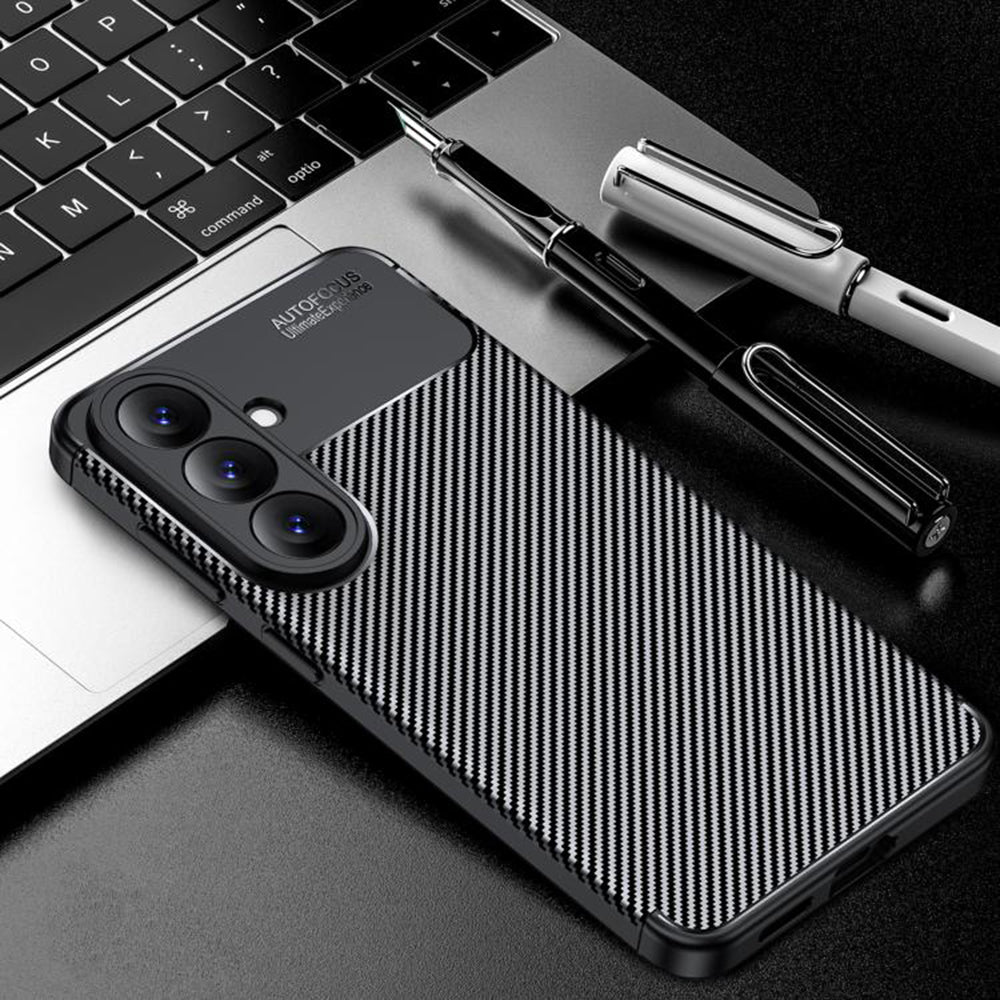 Futrola za Samsung Galaxy S26 Plus S947, Techsuit, CarbonFiber, Crna