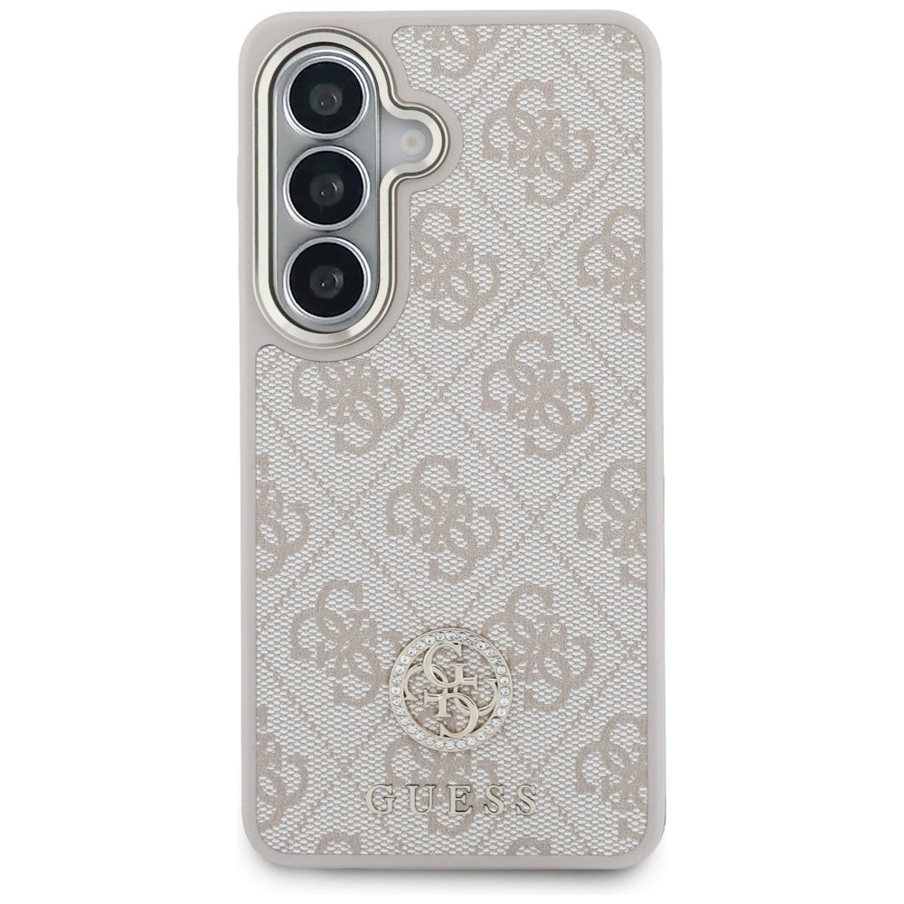 Futrola za Samsung Galaxy S26 S942, GUESS, 4G Big Rhinestone Triangle Strap, Roze