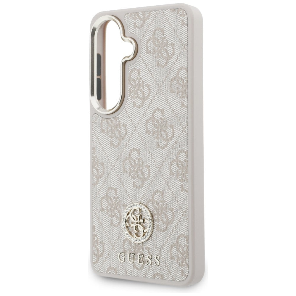 Futrola za Samsung Galaxy S26 S942, GUESS, 4G Big Rhinestone Triangle Strap, Roze