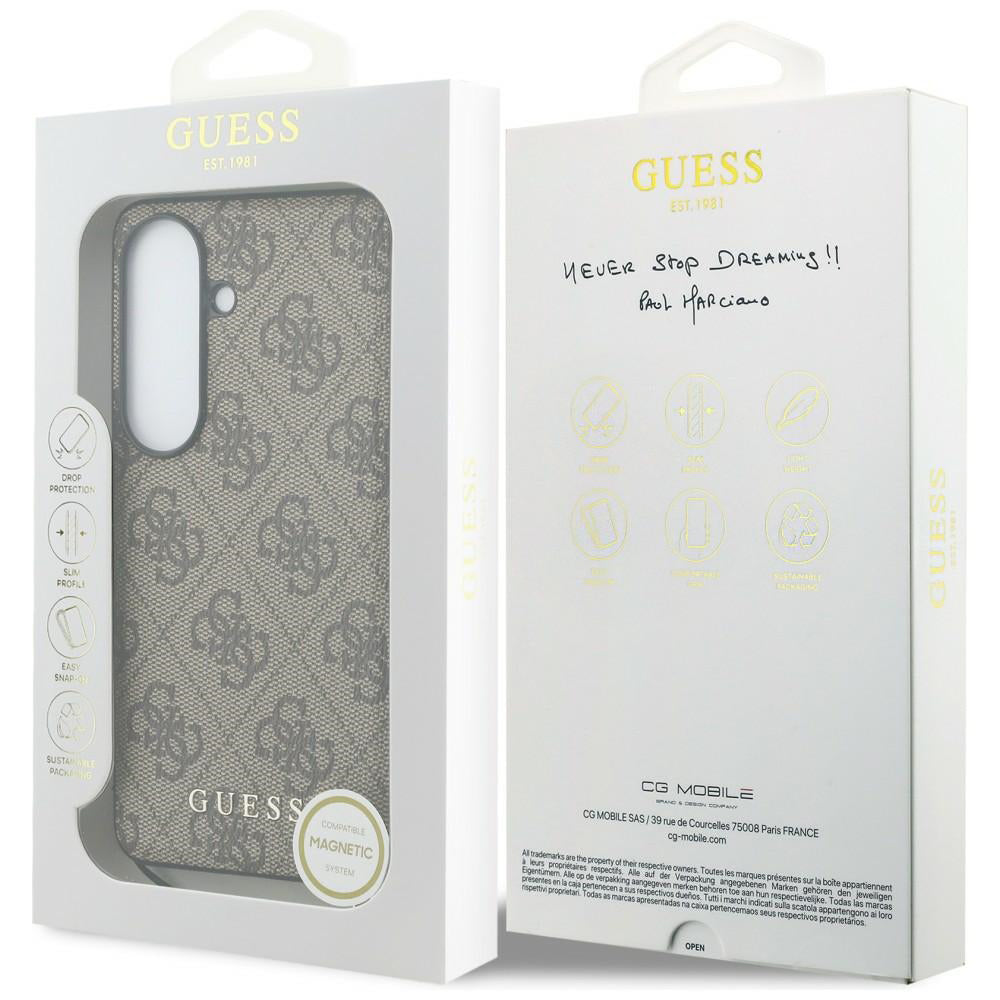 Futrola za Samsung Galaxy S26 S942, Guess, 4G Classic Logo Charm, Braon