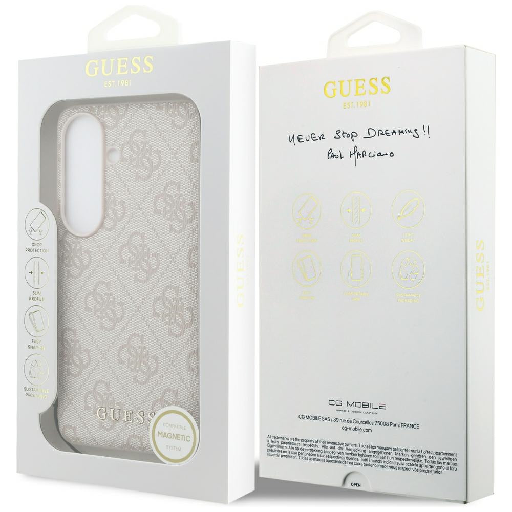 Futrola za Samsung Galaxy S26 S942, Guess, 4G Classic Logo Charm, Roze.