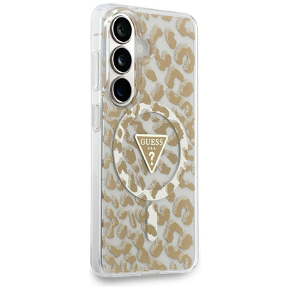 Husa MagSafe za Samsung Galaxy S26 S942, Guess, IML Leopard Pattern, Braon