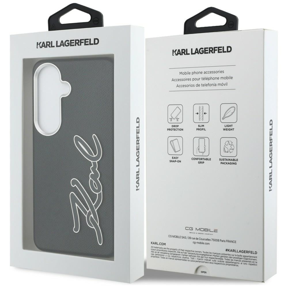 Futrola za Samsung Galaxy S26 S942, Karl Lagerfeld, Signature Resin Logo, Crna