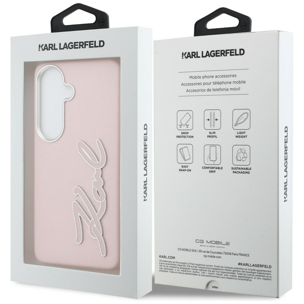 Futrola za Samsung Galaxy S26 S942, Karl Lagerfeld, Signature Resin Logo, Roze