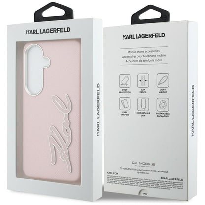 Futrola za Samsung Galaxy S26 S942, Karl Lagerfeld, Signature Resin Logo, Roze