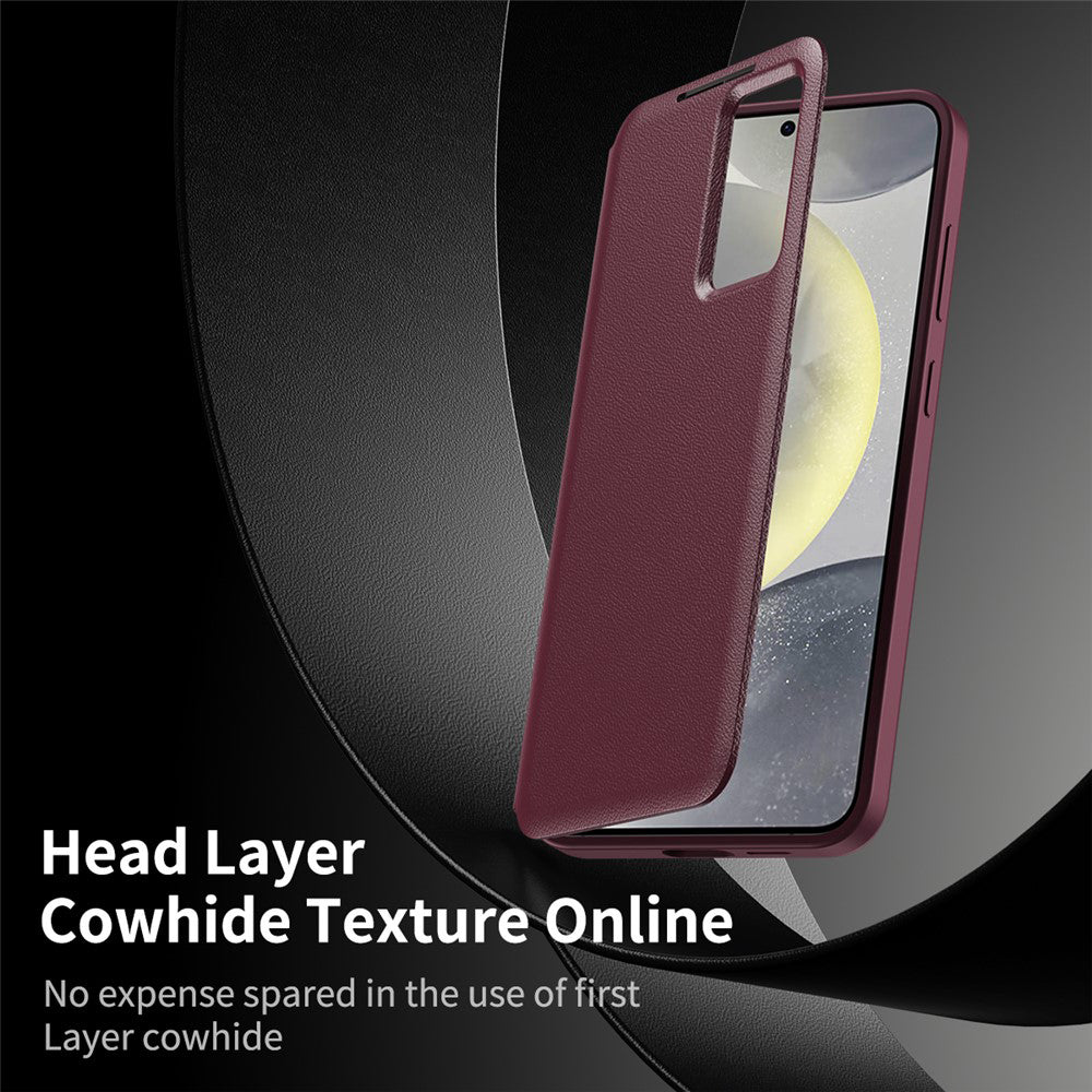 Futrola za Samsung Galaxy S26, Techsuit, SmartView, Crvena